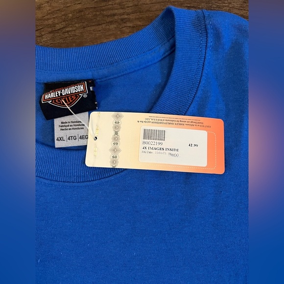 Harley Davidson T Shirt Mens 4XL Blue Speedway Concord North Carolina Tee F35 - Picture 8 of 8